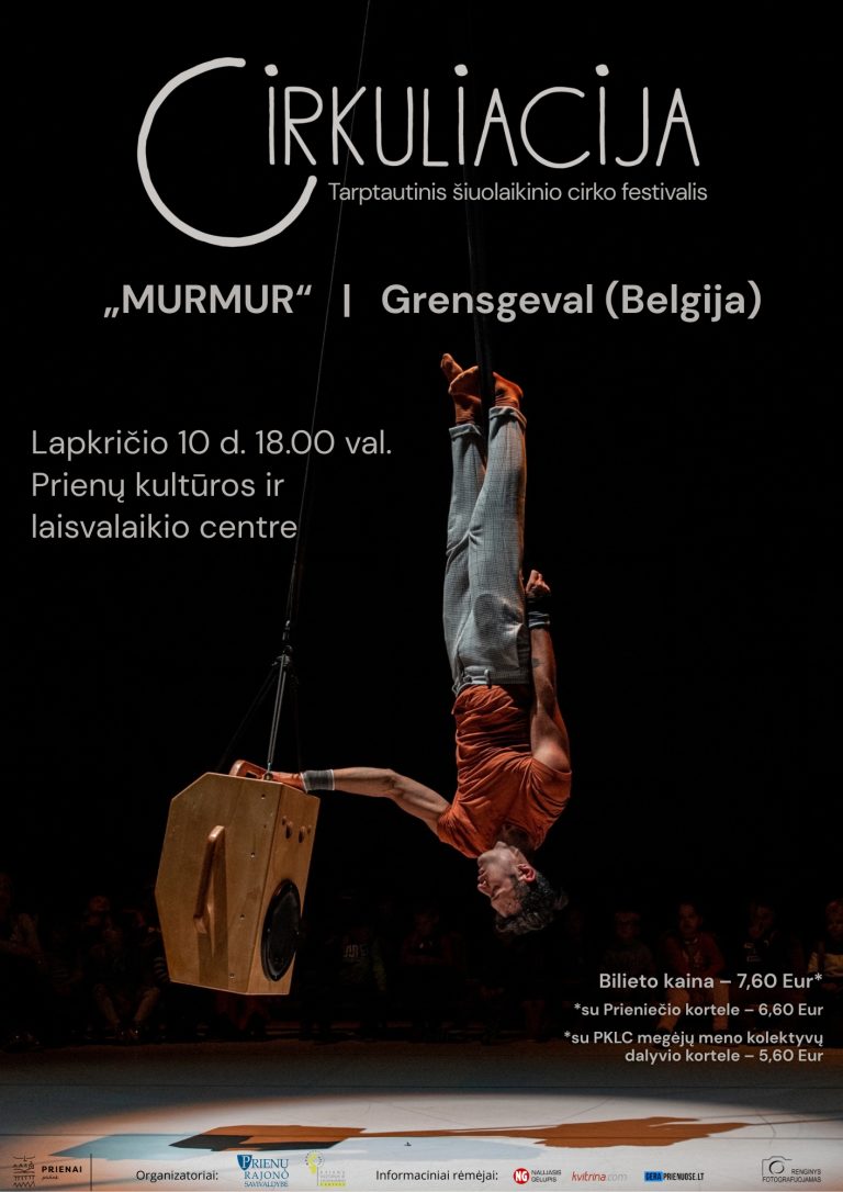 Šiuolaikinio cirko festivalis CIRKULIACIJA | Trupės „Grensgeval“ (Belgija) akrobatinis garso teatro spektaklis MURMUR